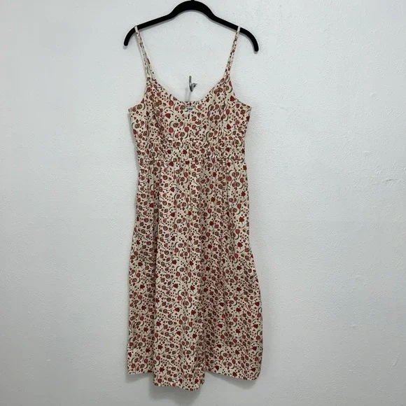 Old Navy Cami Garden Floral Babydoll Garden Midi Dress Cottagecore Feminine Sz M - Picture 3 of 12